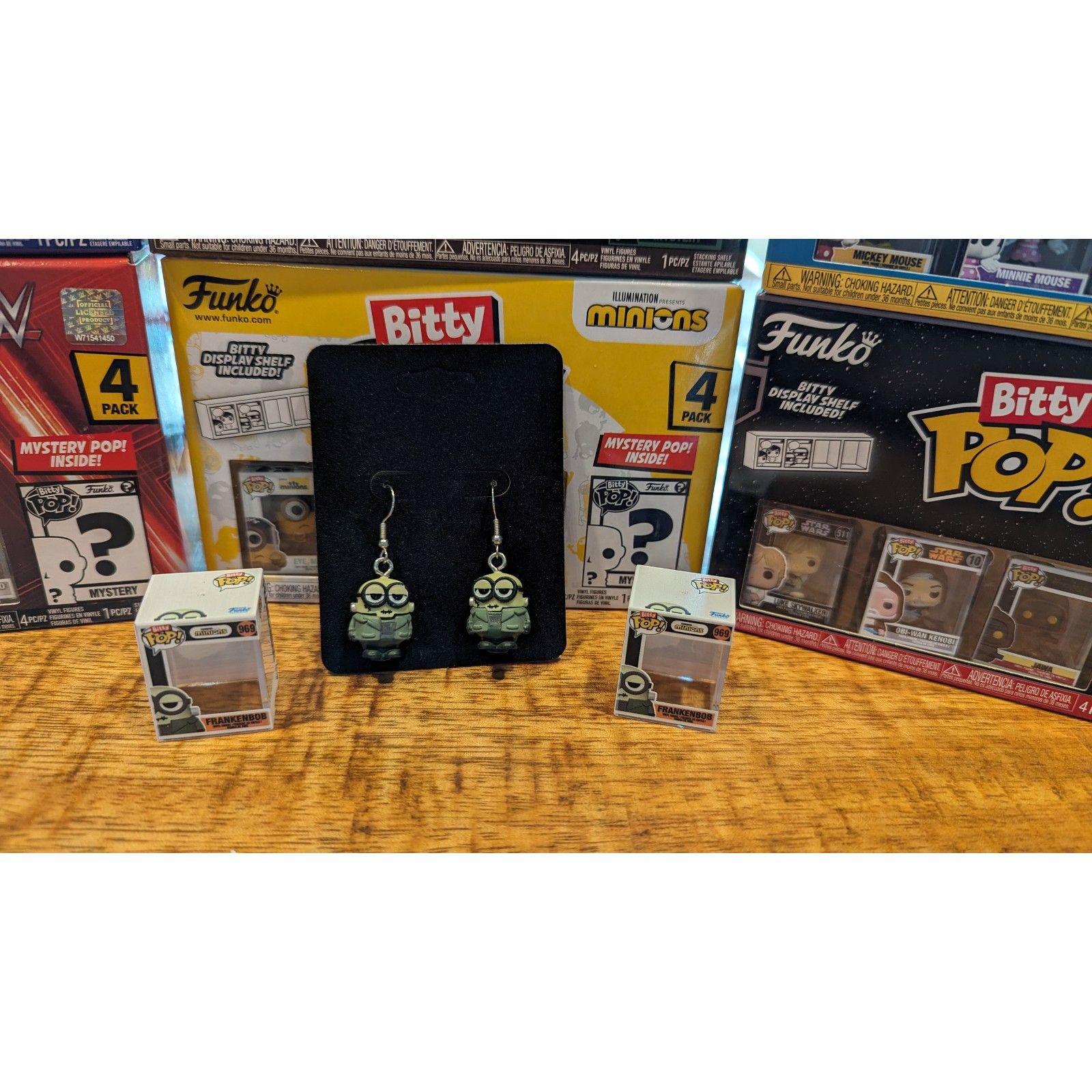 Funko Bitty Pop Illumination Minions Mummy Stuart Earrings